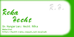 reka hecht business card